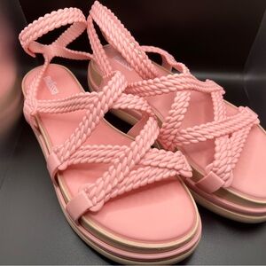Melissa - Pink Buzios Platform Sandals Size 9 - New Unboxed